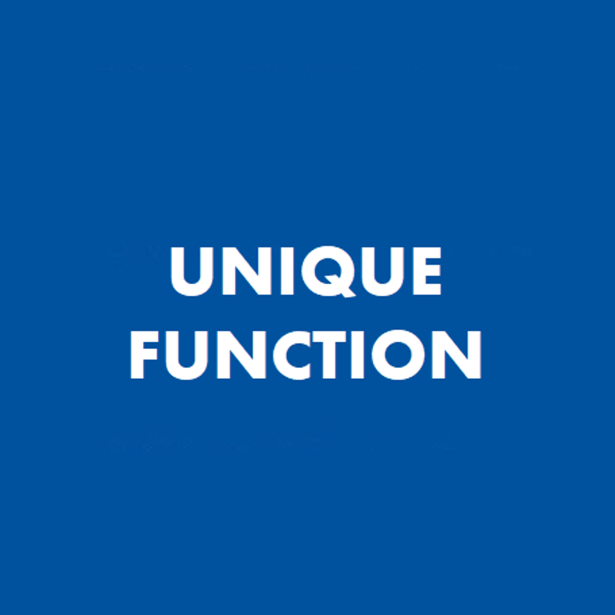 Unique Functions Cover